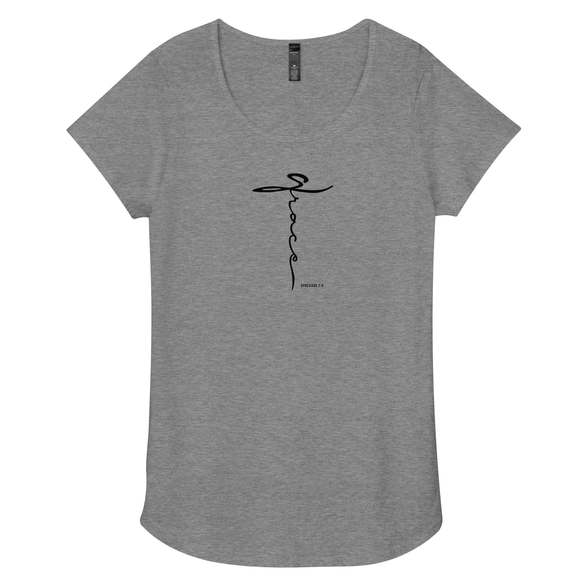 Grace at the Cross t-shirt. Exclusive Design Bestseller Women's T-shirt Scoop Round Neck