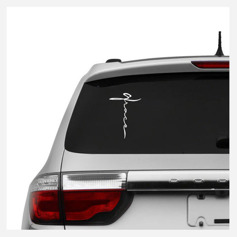 Grace at the Cross 5 x 7 Clear Car Sticker