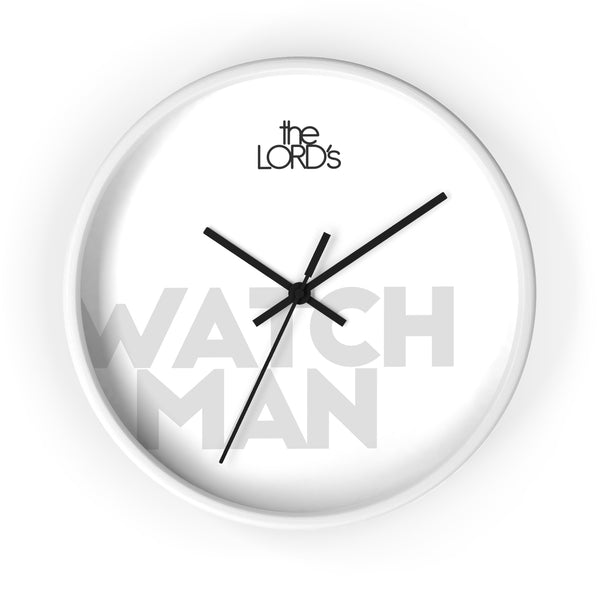Watchman White Wall Clock