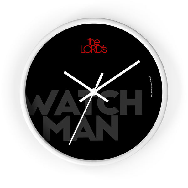Watchman Black Wall Clock