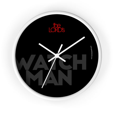 Watchman Black Wall Clock