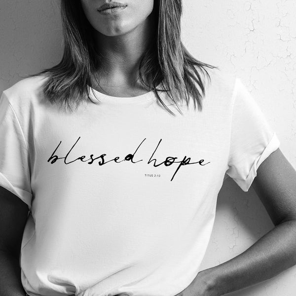 Blessed Hope Christian Bible Verse Rapture Short-Sleeve Men's Women's T-Shirt
